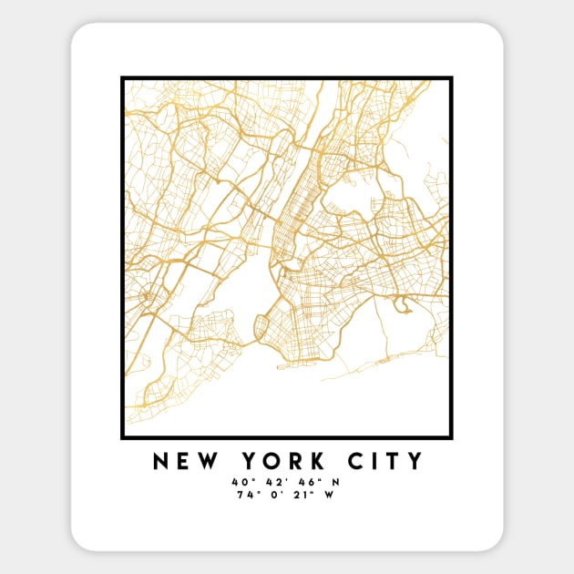 NEW YORK CITY CITY STREET MAP ART Sticker by deificusArt